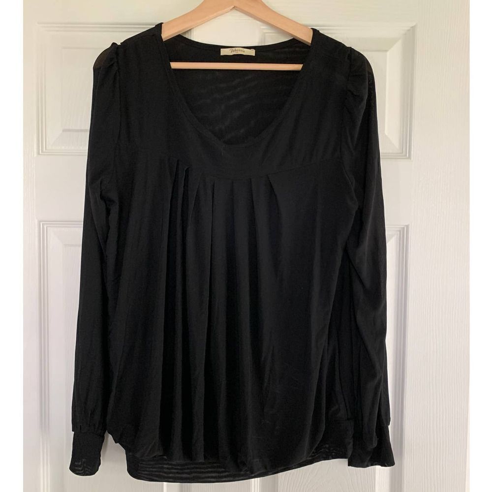 Bebonnie Black Blousy Long Sleeve  - XXL